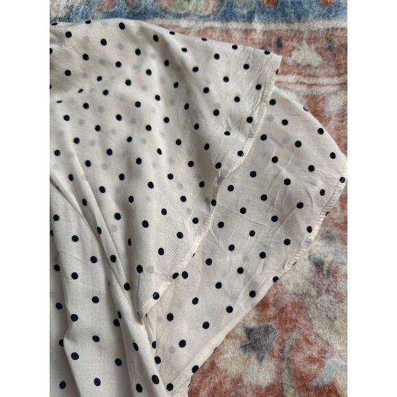 Old Navy White Polka Dot Flutter Sleeve Dress Womens XL Feminine Romantic Flowy - Picture 8 of 12